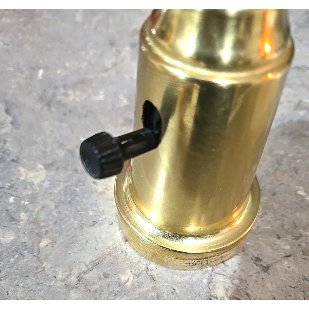 Vtg Stiffel Lamp Finial Brass Ornate Replacement Part 3.5